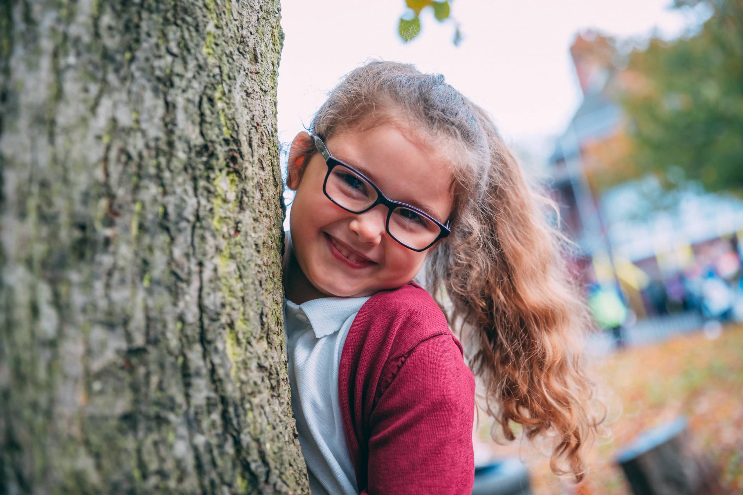 Pupil in the playground